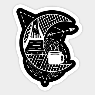 Tent Coffee Mug Sticker